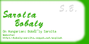 sarolta bobaly business card